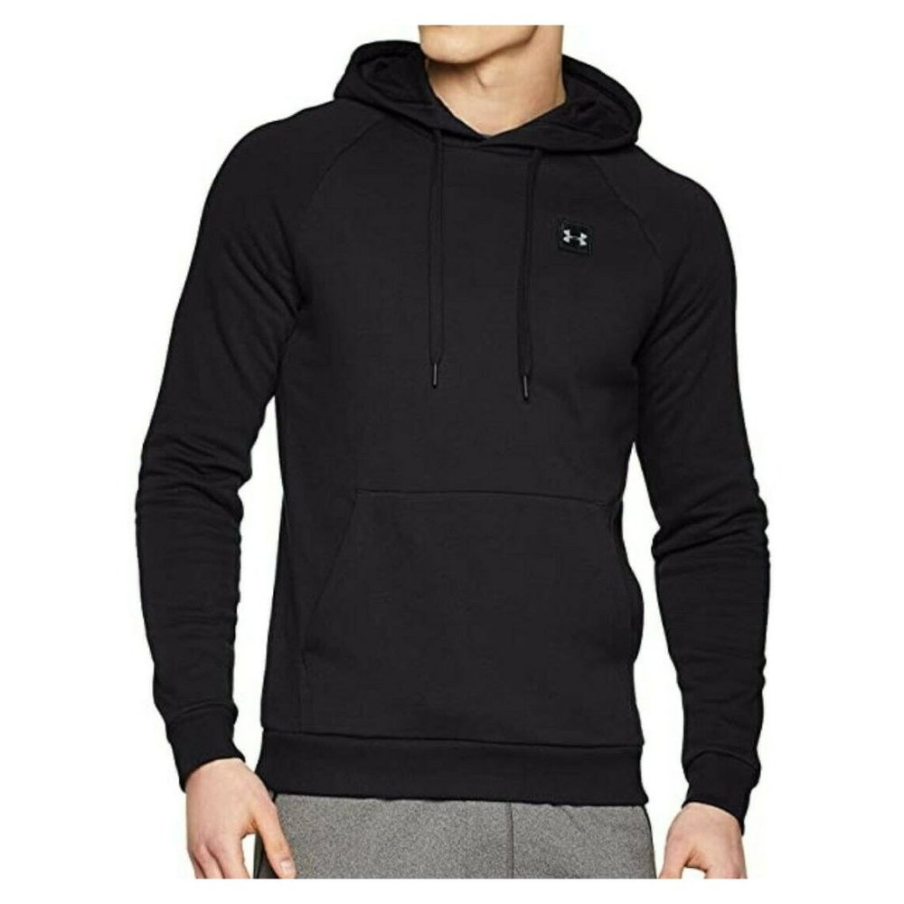 Under Armour Men's Coldgear Fleece Pullover Patch Hoodie - Black (X-Large)